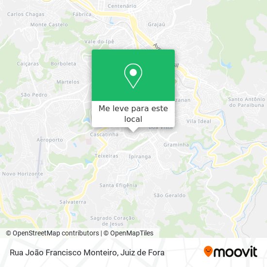 Rua João Francisco Monteiro mapa