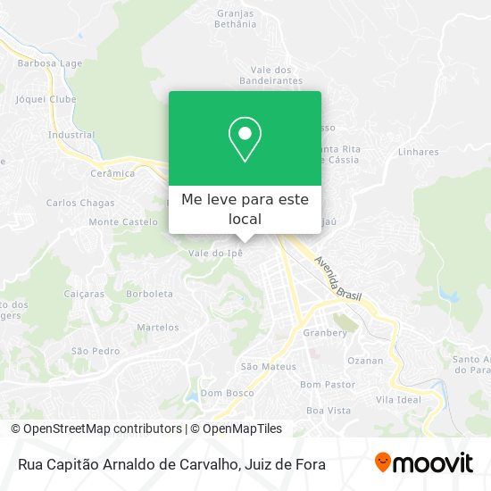 Rua Capitão Arnaldo de Carvalho mapa