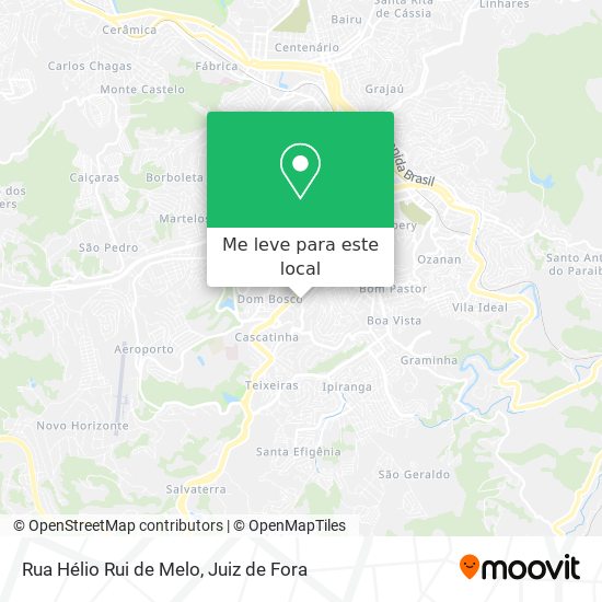 Rua Hélio Rui de Melo mapa