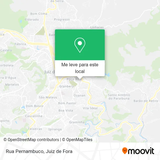 Rua Pernambuco mapa