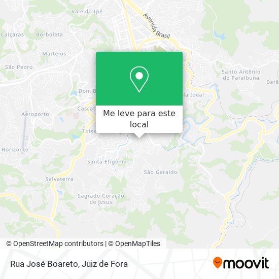 Rua José Boareto mapa