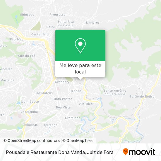 Pousada e Restaurante Dona Vanda mapa