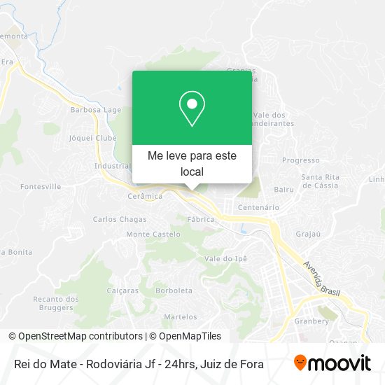 Rei do Mate - Rodoviária Jf - 24hrs mapa