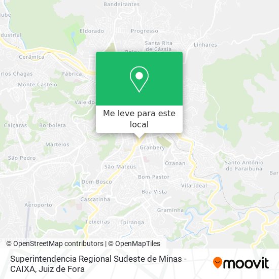 Superintendencia Regional Sudeste de Minas - CAIXA mapa