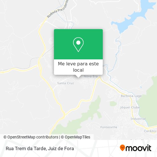 Rua Trem da Tarde mapa