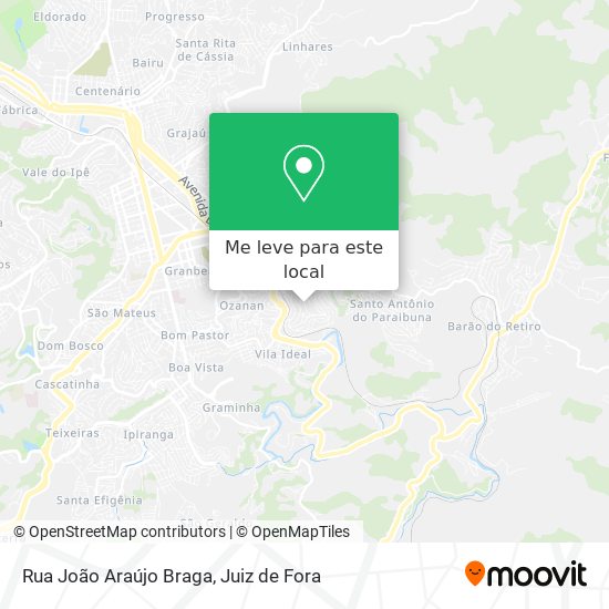 Rua João Araújo Braga mapa