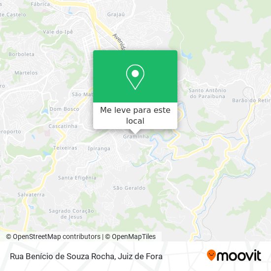 Rua Benício de Souza Rocha mapa