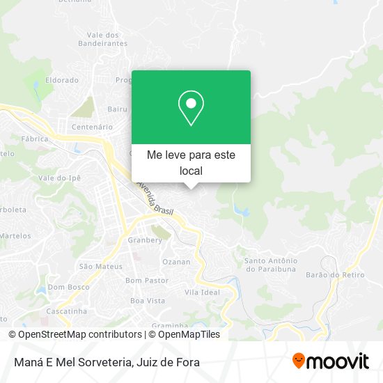 Maná E Mel Sorveteria mapa