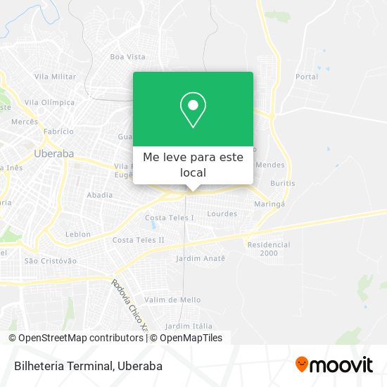 Bilheteria Terminal mapa