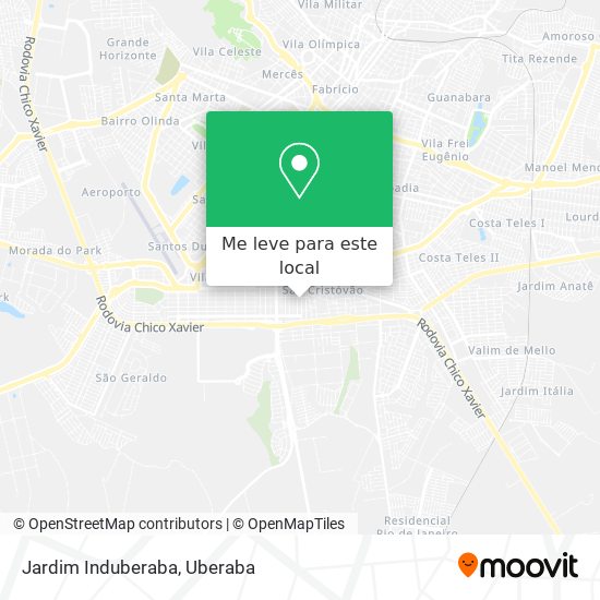 Jardim Induberaba mapa