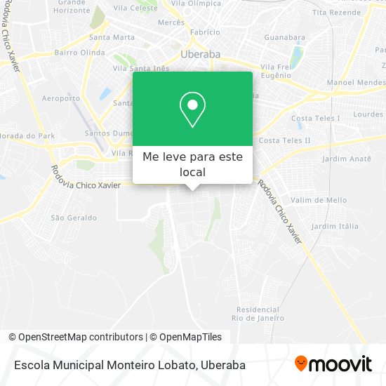 Escola Municipal Monteiro Lobato mapa