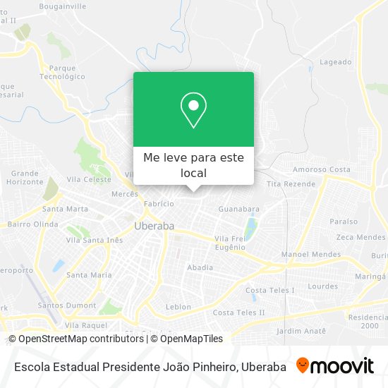 Escola Estadual Presidente João Pinheiro mapa