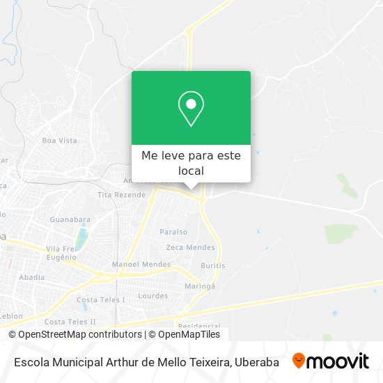 Escola Municipal Arthur de Mello Teixeira mapa