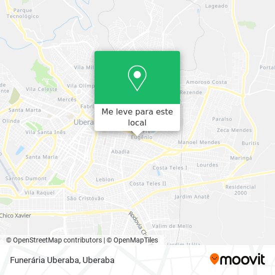 Funerária Uberaba mapa