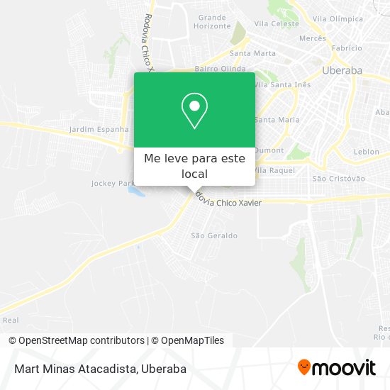 Mart Minas Atacadista mapa