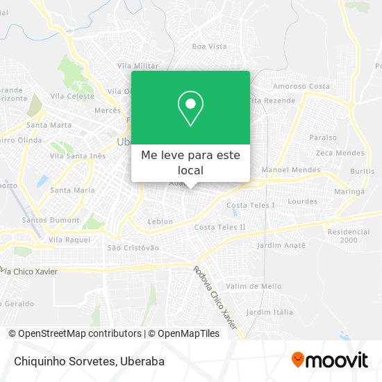 Chiquinho Sorvetes mapa