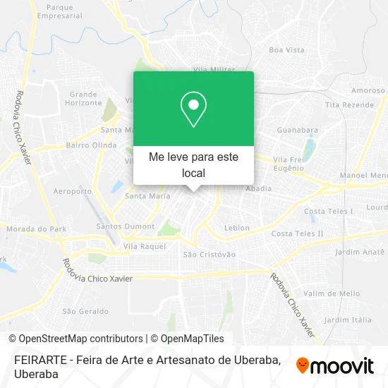 FEIRARTE - Feira de Arte e Artesanato de Uberaba mapa