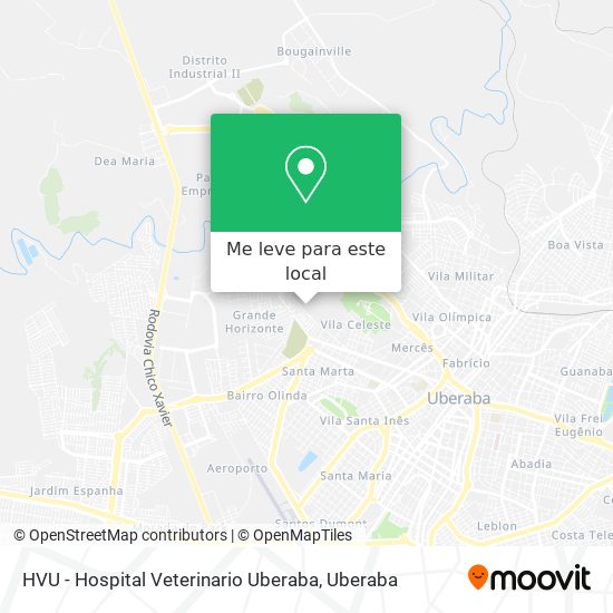 HVU - Hospital Veterinario Uberaba mapa