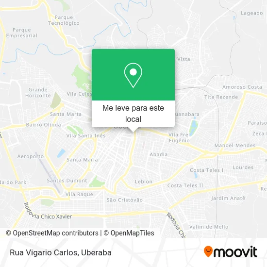 Rua Vigario Carlos mapa