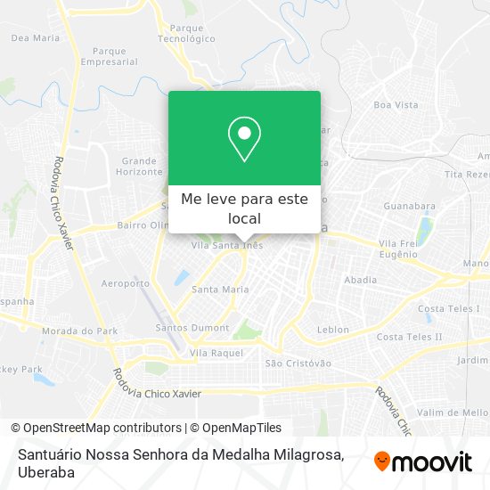 Santuário Nossa Senhora da Medalha Milagrosa mapa