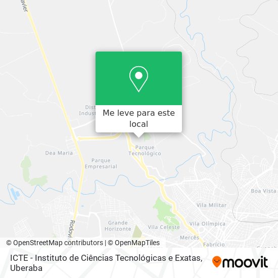 ICTE - Instituto de Ciências Tecnológicas e Exatas mapa