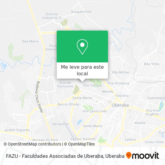 FAZU - Faculdades Associadas de Uberaba mapa