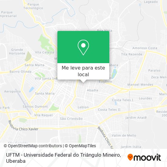 UFTM - Universidade Federal do Triângulo Mineiro mapa