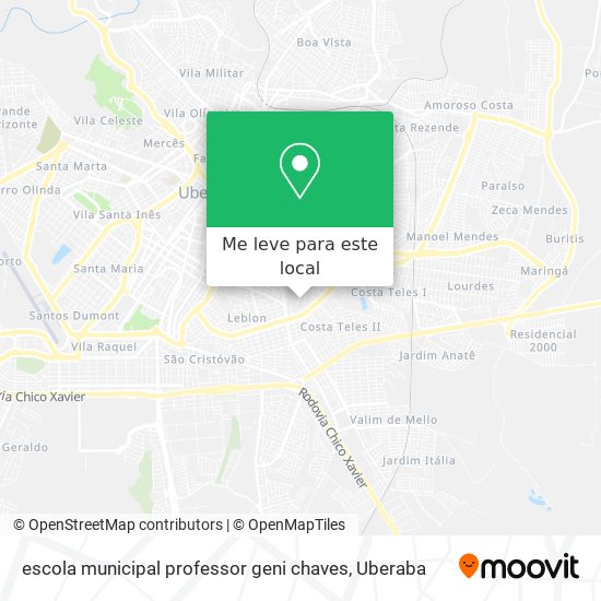 escola municipal professor geni chaves mapa