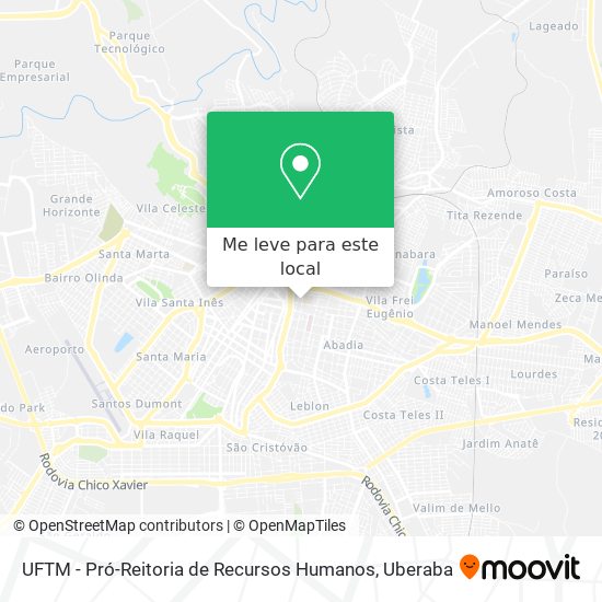 UFTM - Pró-Reitoria de Recursos Humanos mapa