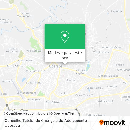 Conselho Tutelar da Criança e do Adolescente mapa