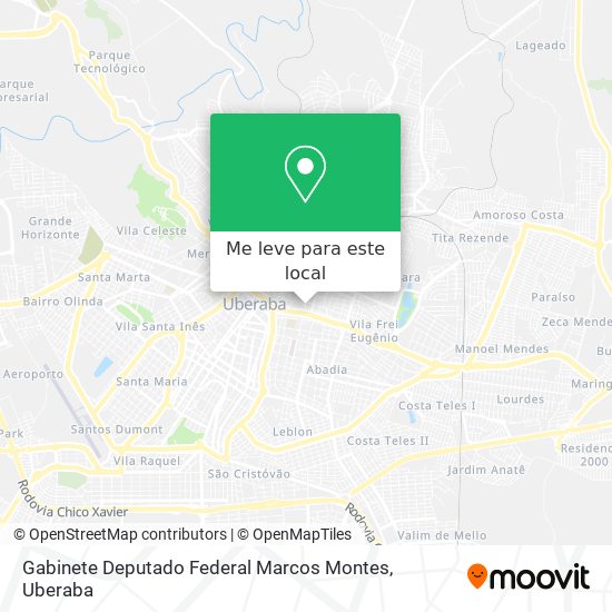 Gabinete Deputado Federal Marcos Montes mapa