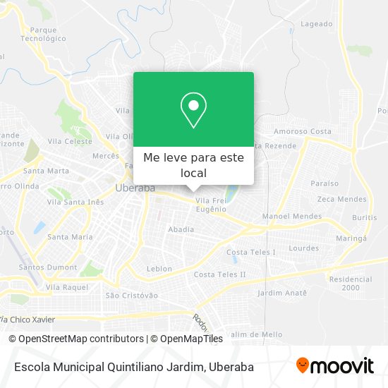 Escola Municipal Quintiliano Jardim mapa