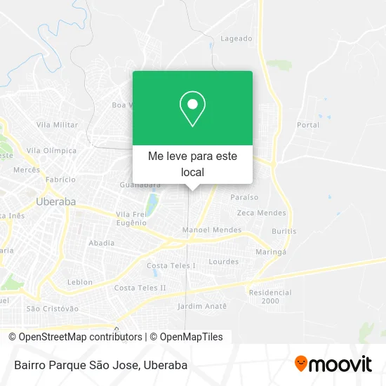 Bairro Parque São Jose mapa