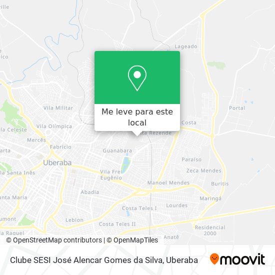 Clube SESI José Alencar Gomes da Silva mapa