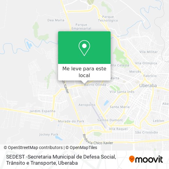 SEDEST -Secretaria Municipal de Defesa Social, Trânsito e Transporte mapa