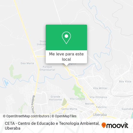 CETA - Centro de Educação e Tecnologia Ambiental mapa