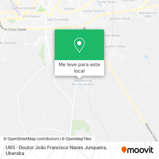 UBS - Doutor João Francisco Naves Junqueira mapa