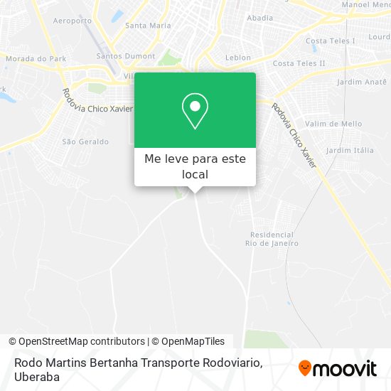 Rodo Martins Bertanha Transporte Rodoviario mapa