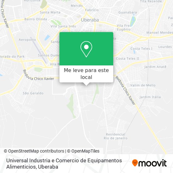 Universal Industria e Comercio de Equipamentos Alimenticios mapa