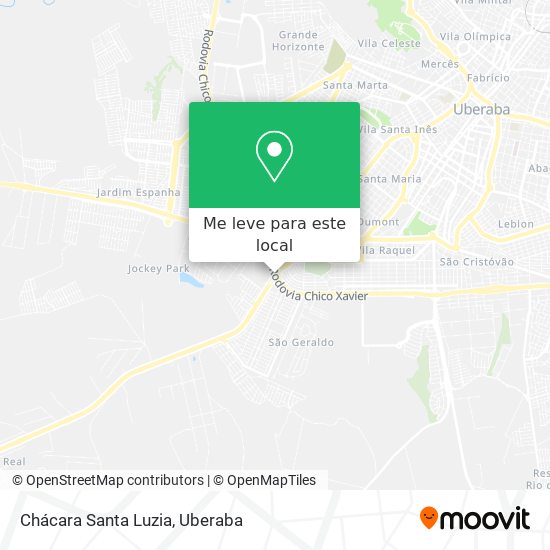 Chácara Santa Luzia mapa
