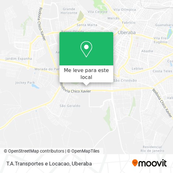T.A.Transportes e Locacao mapa