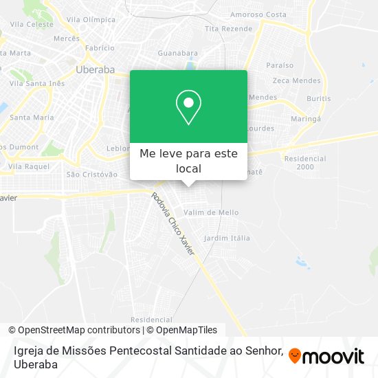 Igreja de Missões Pentecostal Santidade ao Senhor mapa