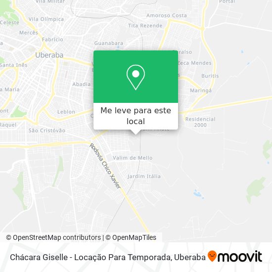 Chácara Giselle - Locação Para Temporada mapa