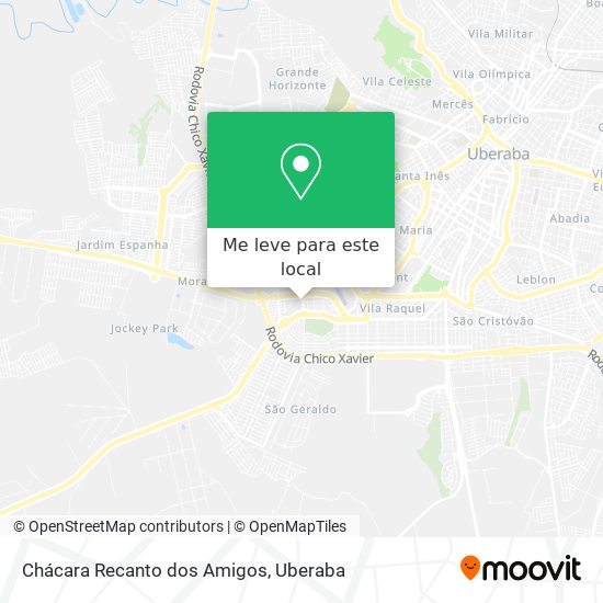 Chácara Recanto dos Amigos mapa