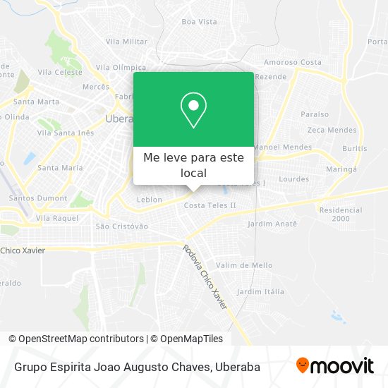 Grupo Espirita Joao Augusto Chaves mapa