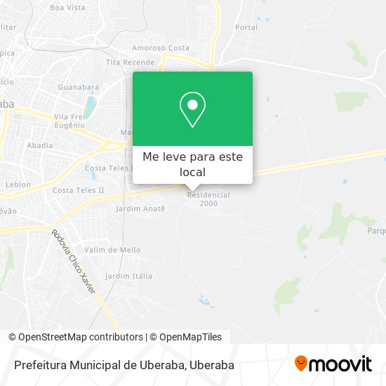 Prefeitura Municipal de Uberaba mapa