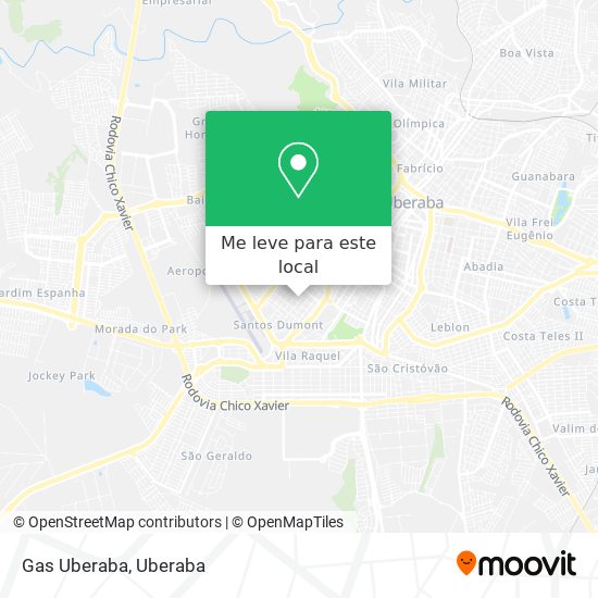 Gas Uberaba mapa