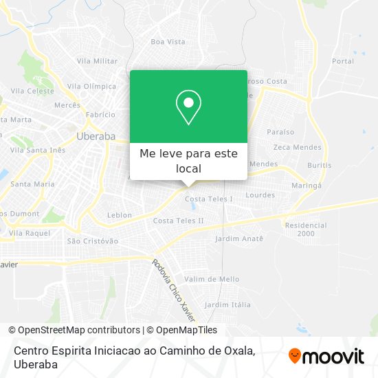 Centro Espirita Iniciacao ao Caminho de Oxala mapa