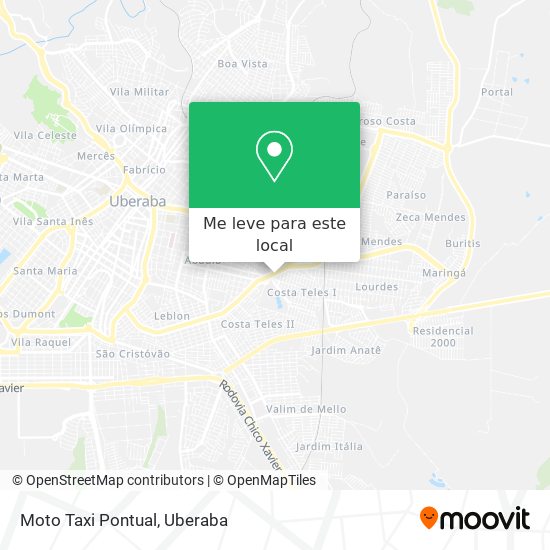 Moto Taxi Pontual mapa