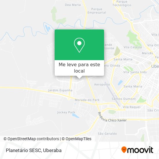 Planetário SESC mapa